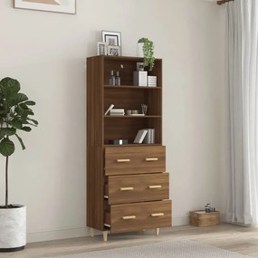 vidaXL Ντουλάπι Καφέ Δρυς από Επεξεργασμένο Ξύλο