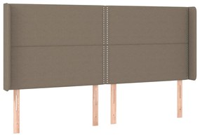 ΚΡΕΒΑΤΙ BOXSPRING ΜΕ ΣΤΡΩΜΑ &amp; LED TAUPE 160X200 ΕΚ. ΥΦΑΣΜΑΤΙΝΟ 3138249