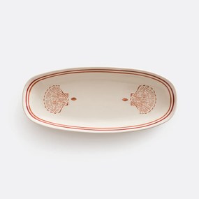 Κεραμικό πιάτο με σχέδιο κοχύλι, OMANA