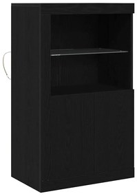 vidaXL Βοηθητικό ντουλάπι Μαύρη δρυς 60.5 x 37 x 100 εκ