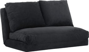 Διθέσιος Καναπές Κρεβάτι Μαύρο DIVIR 68x120x62