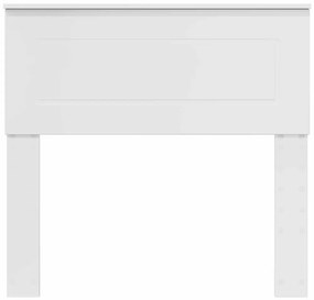 vidaXL Κεφαλάρι με κεφαλάρι Λαμπερό Λευκό 75 cm Επεξεργασμένο ξύλο