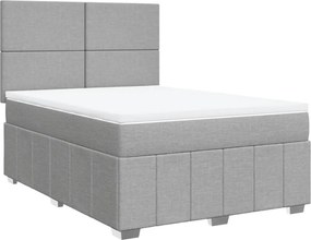 vidaXL Κρεβάτι Boxspring με Στρώμα Αν. Πράσινο 160x200εκ Υφασμάτινο