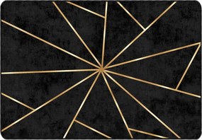 vidaXL Χαλί Πλενόμενο Μαύρο και Χρυσό 120x180 εκ.
