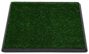 Τουαλέτα για Κατοικίδιο Πράσινη 64x51x3 εκ. με Δίσκο/Συνθ. Χλόη