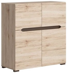 Ντουλάπι Boston P105, San remo δρυς, 105x100x42cm, Ράφια, Πλαστικοποιημένη μοριοσανίδα
