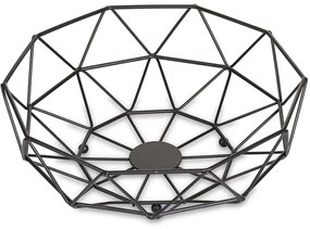 Φρουτιέρα Misty 10-186-029 Φ28x10cm Black Nava Metal