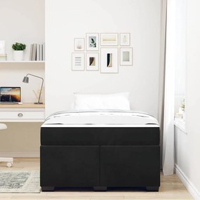 vidaXL Σκελετός κρεβατιού με στρώμα Μαύρο 120 x 200 cm Βελούδο