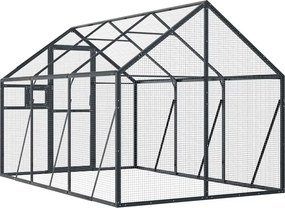 vidaXL Κλουβί Ανθρακί 1,79 x 3 x 1,85 μ. από Αλουμίνιο