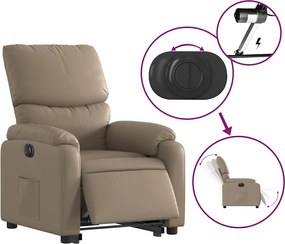 vidaXL Πολυθρόνα Ηλεκ.Ανακλινόμενη με Ανύψωση Συνθ. Δέρμα