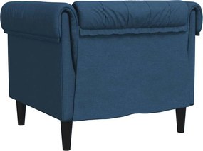 vidaXL Πολυθρόνα Chesterfield Μπλε Υφασμάτινη
