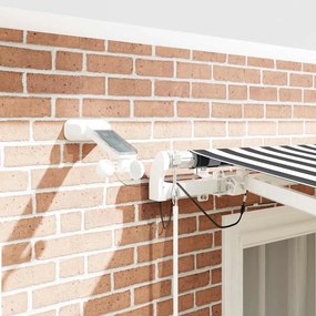vidaXL Τέντα Πτυσσόμενη Αυτόματη με LED Ανθρακί / Λευκή 300 x 250 εκ.