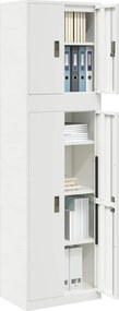 vidaXL Ντουλάπι αποθήκευσης 2 τμχ. 60 x 40 x 210 εκ Ατσάλι Κλειδώσιμο