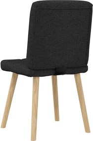 vidaXL Καρέκλες Τραπεζαρίας 4 τεμ. Μαύρες Υφασμάτινες
