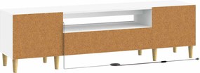vidaXL Ντουλάπα LED Τηλεόρασης Λευκό Επεξεργασμένο Ξύλο