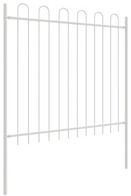 vidaXL Κήπος Φράχτης με Στεφάνι Λευκό 3,4x1,5 μ ΜSteel
