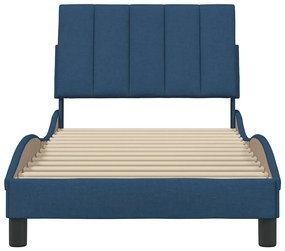 vidaXL Σκελετός Κρεβατιού Χωρίς Στρώμα Hanko Μπλε 80x200 εκ. Υφασμάτινο