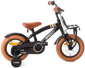 2Cool 12 Inch 21 cm Boys Coaster Brake BlackAMIGO