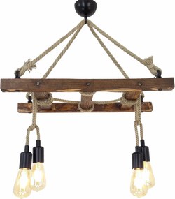 Φωτιστικό Οροφής Πολύφωτο A-G Merdiven 806ALD1492 Walnut