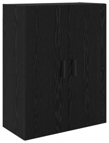 vidaXL Highboard Μαύρη Οξυά 69,5 x 34 x 180 εκ. Επεξεργασμένο ξύλο