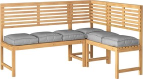 vidaXL Μαξιλάρι 6 pcs Γκρι 40 x 40 x 8 εκ. Ύφασμα Όξφορντ