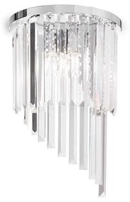 Φωτιστικό Τοίχου-Απλίκα Carlton 168913 30x45x15cm 3xE14 40W Chrome Ideal Lux