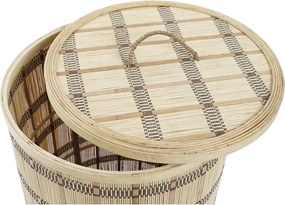 Σετ Καλαθιών DKD Home Decor Καφέ Φυσικό Bamboo (2 Τεμάχια)
