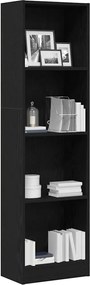 vidaXL Βιβλιοθήκη Μαύρη Δρυς 40x24x143 εκ. από Τεχνητό Ξύλο