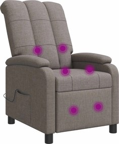 vidaXL Κάθισμα μασάζ Taupe Ύφασμα