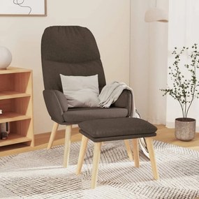 vidaXL Πολυθρόνα Relax Taupe Υφασμάτινη με Σκαμπό