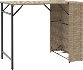 vidaXL Σετ Τραπεζαρίας Κήπου Πτυσ. 5 Τεμαχίων Μπεζ από Συνθ. Ρατάν