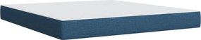 vidaXL Κρεβάτι Boxspring με Στρώμα Μπλε 180x200 εκ. Υφασμάτινο