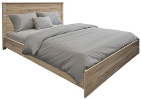 Κρεβάτι Athos pakoworld σε sonoma απόχρωση 160x200εκ