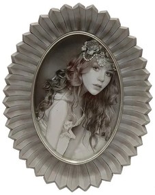 Κορνίζα FL177 Fylliana Οβάλ Ασημί χρώμα 15x20εκ.