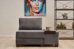 1-Seat Sofa-Bed Perenna Chenille Right - Grey Grey