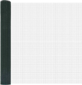 vidaXL Συρματόπλεγμα με ακίδες Χάλυβας και PVC Πράσινο Δίχτυ