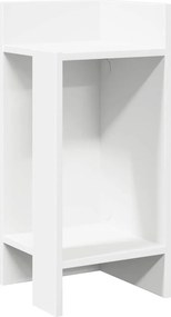vidaXL Πλαϊνά Τραπεζάκια 2 τμχ με ράφι Λευκό 25,5x27x60 cm