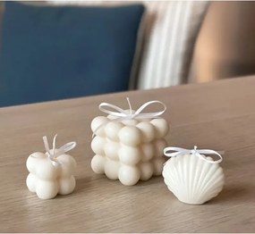 Stewehome σετ κεριών με άρωμα βανίλιας Λευκό 5x5 cm