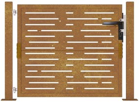 vidaXL Πόρτα Κήπου Τετράγωνη 100x100 εκ. από Ατσάλι Corten