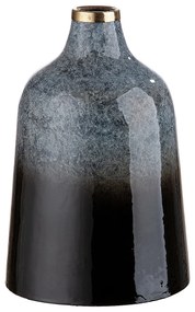 Βάζο ArteLibre Κωνικό Μαύρο/Γκρι Μέταλλο 25cm