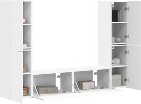 vidaXL Σετ επίπλου τηλεόρασης 6 pcs Λευκό Επεξεργασμένο ξύλο