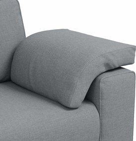 vidaXL Διθέσιος καναπές Ανοιχτό γκρι 160 cm ύφασμα