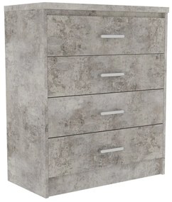 Intrahome Συρταριέρα OLYMPUS Intrahome με 4 συρτάρια χρώμα antique ανθρακί 80x40x95εκ | SKU: INTRAPA-234111204