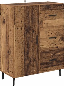 vidaXL Highboard με συρτάρι 2 pcs Παλιό Ξύλο Επεξεργασμένο ξύλο