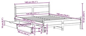 ΣΚΕΛΕΤΟΣ ΚΡΕΒ. ΧΩΡΙΣ ΣΤΡΩΜΑ ΚΑΦΕ ΚΕΡΙΟΥ 135X190 ΕΚ ΜΑΣΙΦ ΠΕΥΚΟ 3309787