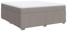 Κρεβάτι Boxspring με Στρώμα Taupe 180x200 εκ. Υφασμάτινο - Μπεζ-Γκρι