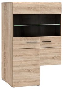 Κρεμαστή Βιτρίνα Δίφυλλη Solo αριστερή 2W 90x41x136 Sonoma Wenge - TO-SOLOTV2WL - TO-SOLOTV2WL