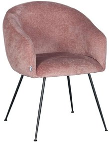 Πολυθρόνα 617-124-103 62x60x79cm Pink-Black Μέταλλο,Ύφασμα