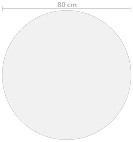 vidaXL Προστατευτικό Τραπεζιού Ματ Ø 80 εκ. / 1,6 χιλ. από PVC