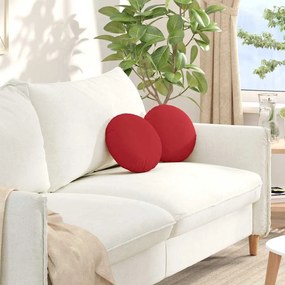 vidaXL Μαξιλάρια καθισμάτων 2 pcs Κόκκινο Ø30 x 13 εκ ύφασμα